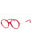 066 - shiny red / clear/blue-light block lens