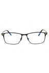 001 - shiny black/clear/blue-light block lens