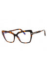 052 - dark havana/clear/blue-light block lens
