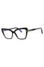 001 - shiny black/clear/blue-light block lens