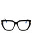 001 - shiny black/clear/blue-light block lens