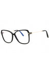 001 - shiny black/clear/blue-light block lens
