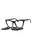 001 - shiny black/clear/blue-light block lens