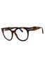 052 - dark havana/clear/blue-light block lens