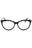 001 - shiny black/clear/blue-light block lens
