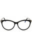 001 - shiny black/clear/blue-light block lens