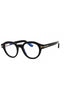 001 - shiny black/clear/blue-light block lens