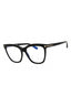 001 - shiny black/clear/blue-light block lens