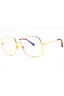 030 - shiny deep gold/clear/blue-light block lens