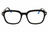 001 - shiny black/clear/blue-light block lens