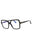 001 - shiny black/clear/blue-light block lens