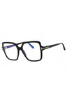 001 - shiny black/clear/blue-light block lens