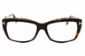 052 - dark havana/clear/blue-light block lens
