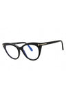 001 - shiny black/clear/blue-light block lens