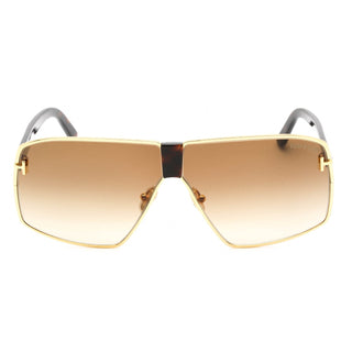 Tom Ford FT0911 Sunglasses shiny deep gold / gradient brown Unisex-AmbrogioShoes