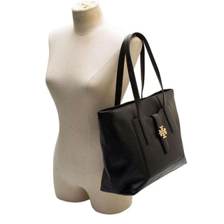 Tory Burch Handbag Large Black Leather Shopper (TB306)-AmbrogioShoes