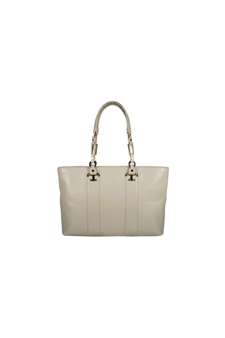 Tory Burch Handbag Nico East/West Tote Leather Ivory (TB202)