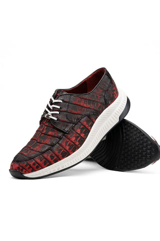 Tuscani Crocodile Derby - Rustic Red-Dellamoda