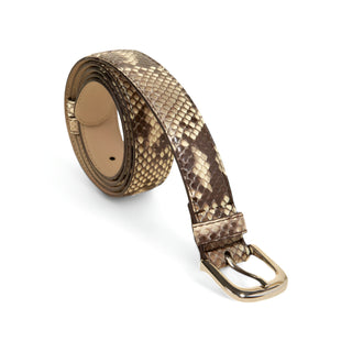 Tuzzi Uomo Men's Italian Genuine Exotic Python Men's Luxury Belts (TZ1005)-AmbrogioShoes