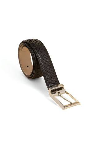 Tuzzi Uomo Men's Italian Genuine Python Men's Luxury Belt (TZ1004)-AmbrogioShoes