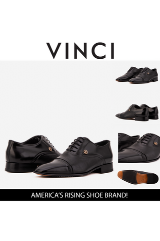 Vinci Rockwell Leather Oxford - Black