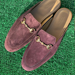 Valentino 19700 Amarone Suede Slipper Mules (VAL1004)-AmbrogioShoes