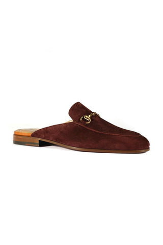 Valentino 19700 Amarone Suede Slipper Mules (VAL1004)