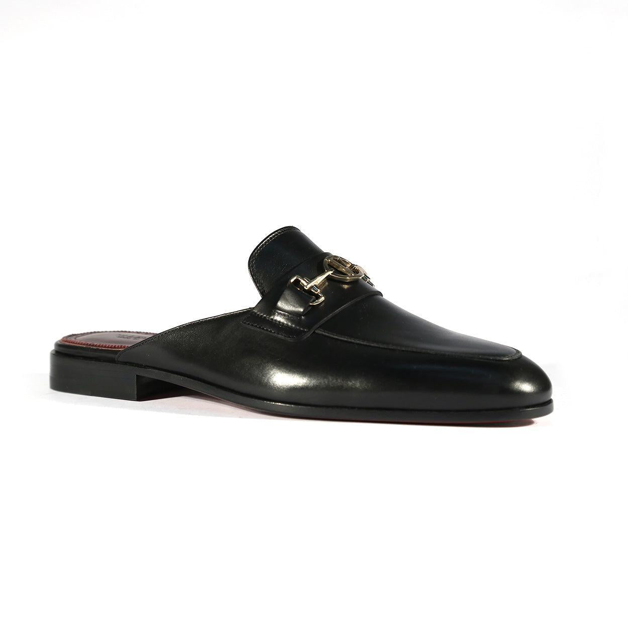 Valentino 19700/M Men's Shoes Black Calf-Skin Leather