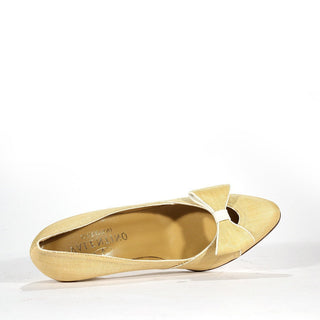 Valentino Beige Canvas Fabric High-Heel Sandals (VALW02)-AmbrogioShoes