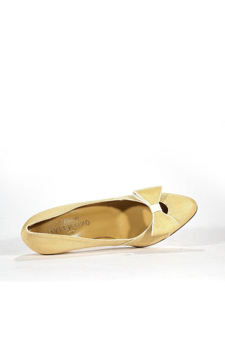 Valentino Beige Canvas Fabric High-Heel Sandals (VALW02)