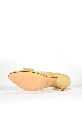 Valentino Beige Canvas Fabric High-Heel Sandals (VALW02)