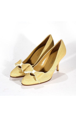 Valentino Beige Canvas Fabric High-Heel Sandals (VALW02)