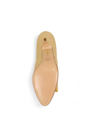 Valentino Beige Wedge Straw High-Heel Sandals (VALW03)