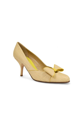 Valentino Beige Wedge Straw High-Heel Sandals (VALW03)