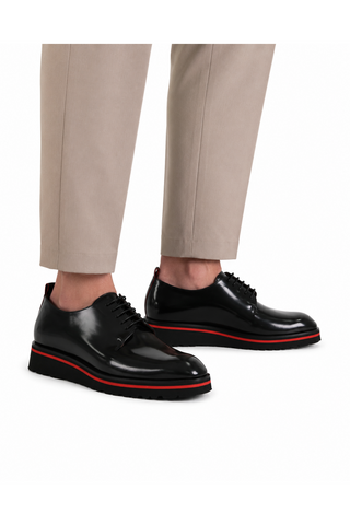 Valentino Dante Leather "V" logo Derby