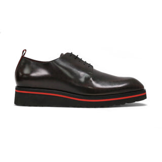 Valentino Dante Polished Calf-Skin Leather "V" logo Derby (VAL1009)-AmbrogioShoes