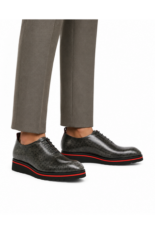 Valentino Dult Polished Leather Whole Cut Oxfords (VAL1010)