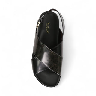 Valentino Sand V2 Polished Calf-Skin Leather Sandals (VAL1007)-AmbrogioShoes