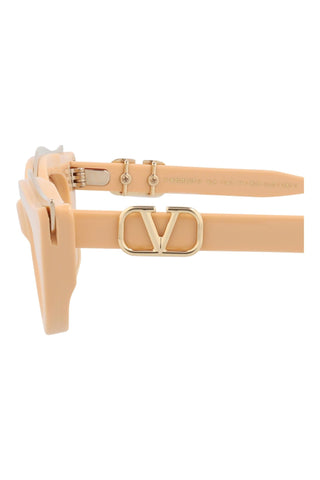 Valentino VLS Beige/White Gold Sunglasses