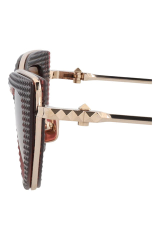 Valentino VLS CRYSTAL BORDEAUX/WHITE GOLD Sunglasses