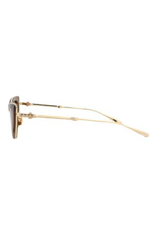 Valentino VLS CRYSTAL MEDIUM BROWN/LIGHT GOLD Sunglasses
