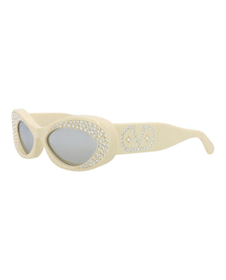 Valentino VLS IVORY/LIGHT GOLD Sunglasses