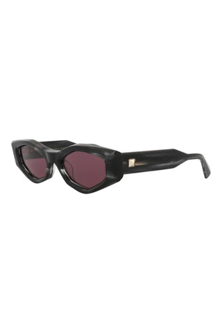 Valentino VLS TRANSLUCENT BLACK SWIRL/WHITE GOLD Sunglasses