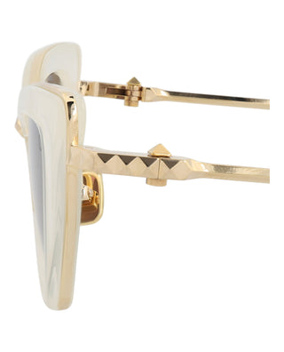 Valentino VLS TRANSLUCENT WHITE/LIGHT GOLD Sunglasses