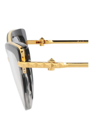 Valentino VLX Black Swirl/Yellow Gold Eyeglasses