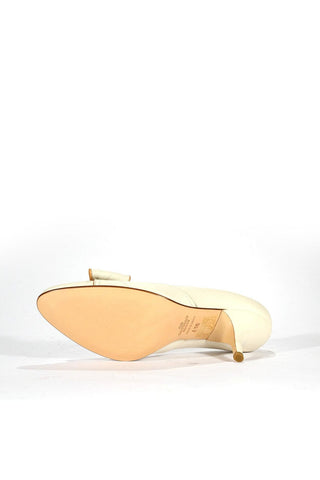 Valentino White Leather High-Heel Sandals (VALW05)