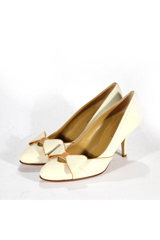 Valentino White Leather High-Heel Sandals (VALW05)
