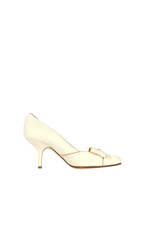 Valentino White Leather High-Heel Sandals (VALW05)