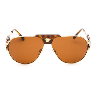 Versace 0VE2252 Sunglasses Gold/Dark Brown-AmbrogioShoes