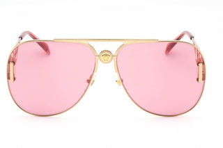 Versace 0VE2255 Sunglasses Gold/Pink Internal Silver Mirror Unisex-AmbrogioShoes